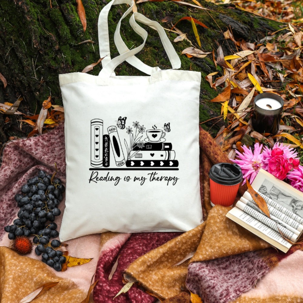 Reading is My Therapy Tote Bag